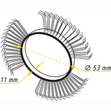 Hazet 9033-6-03/5 Brush belt ∙ 11 mm wide ∙ coarse ∙ bent tips