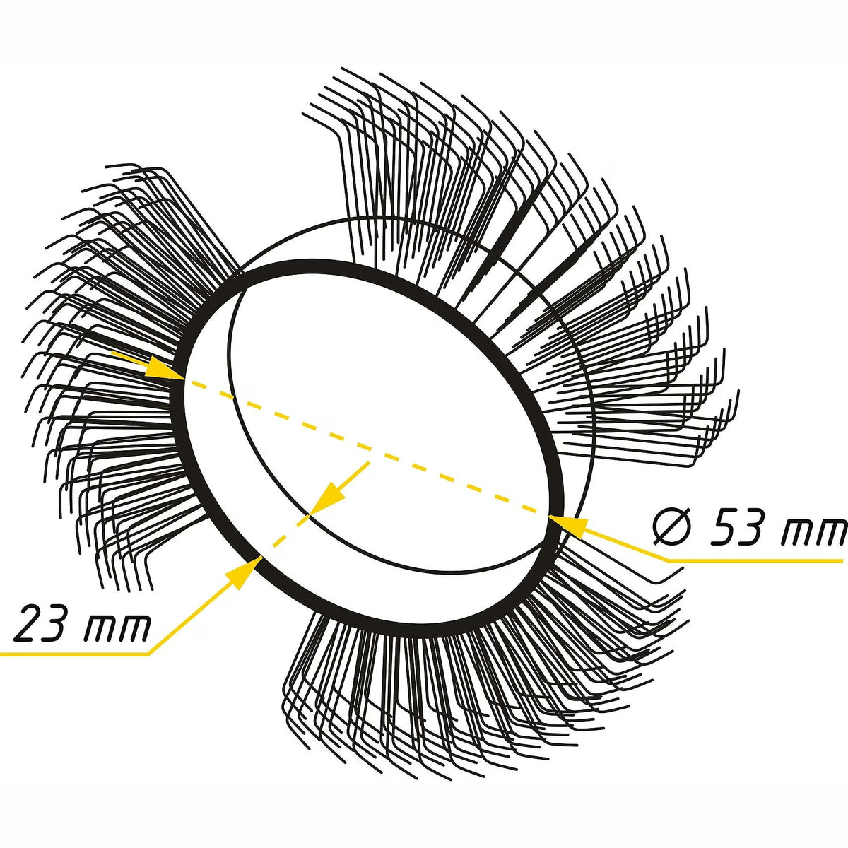 Hazet 9033-6-05/5 Brush belt ∙ 11 mm wide ∙ fine ∙ straight tips