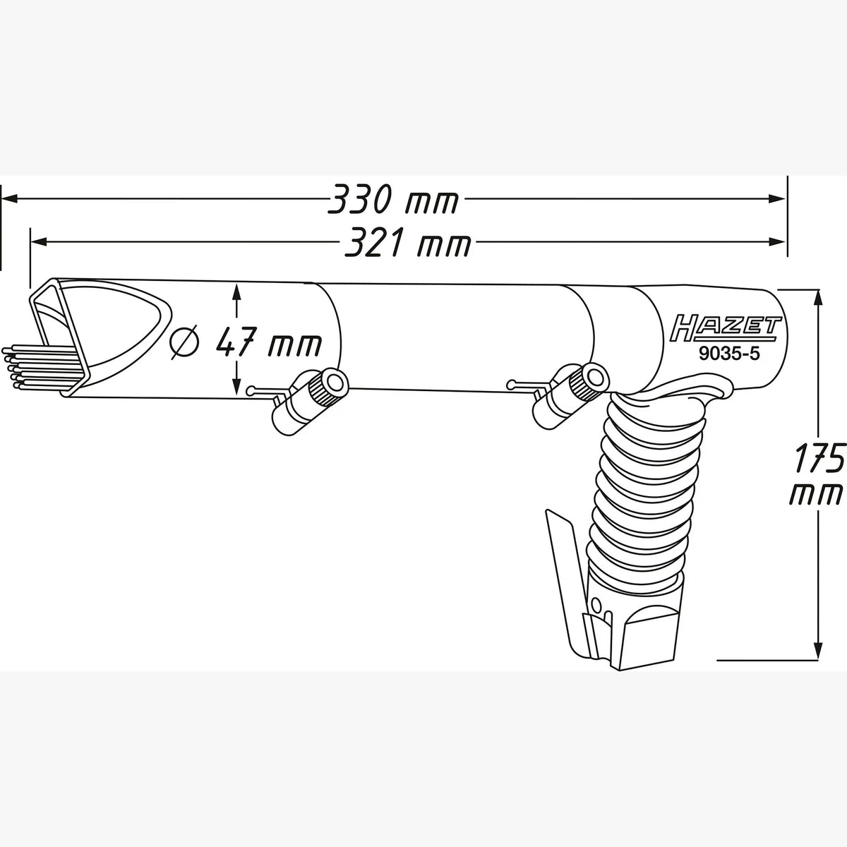 Hazet 9035-5 Needle scaler