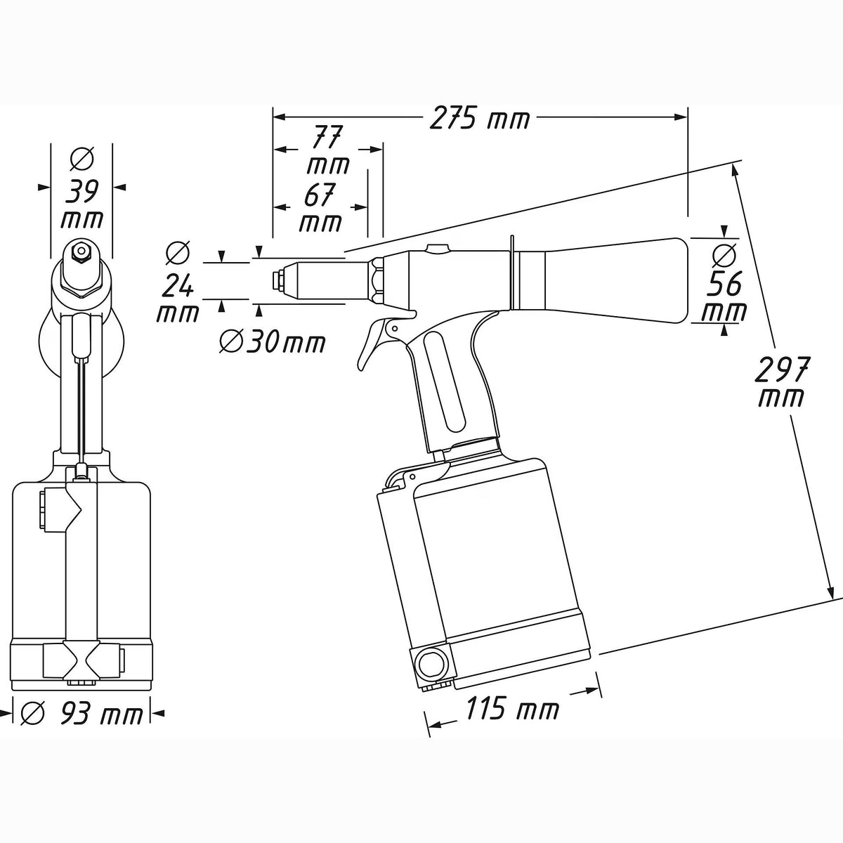 Hazet 9037N-2 Blind rivet gun