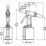 Hazet 9037SPC Blind rivet gun