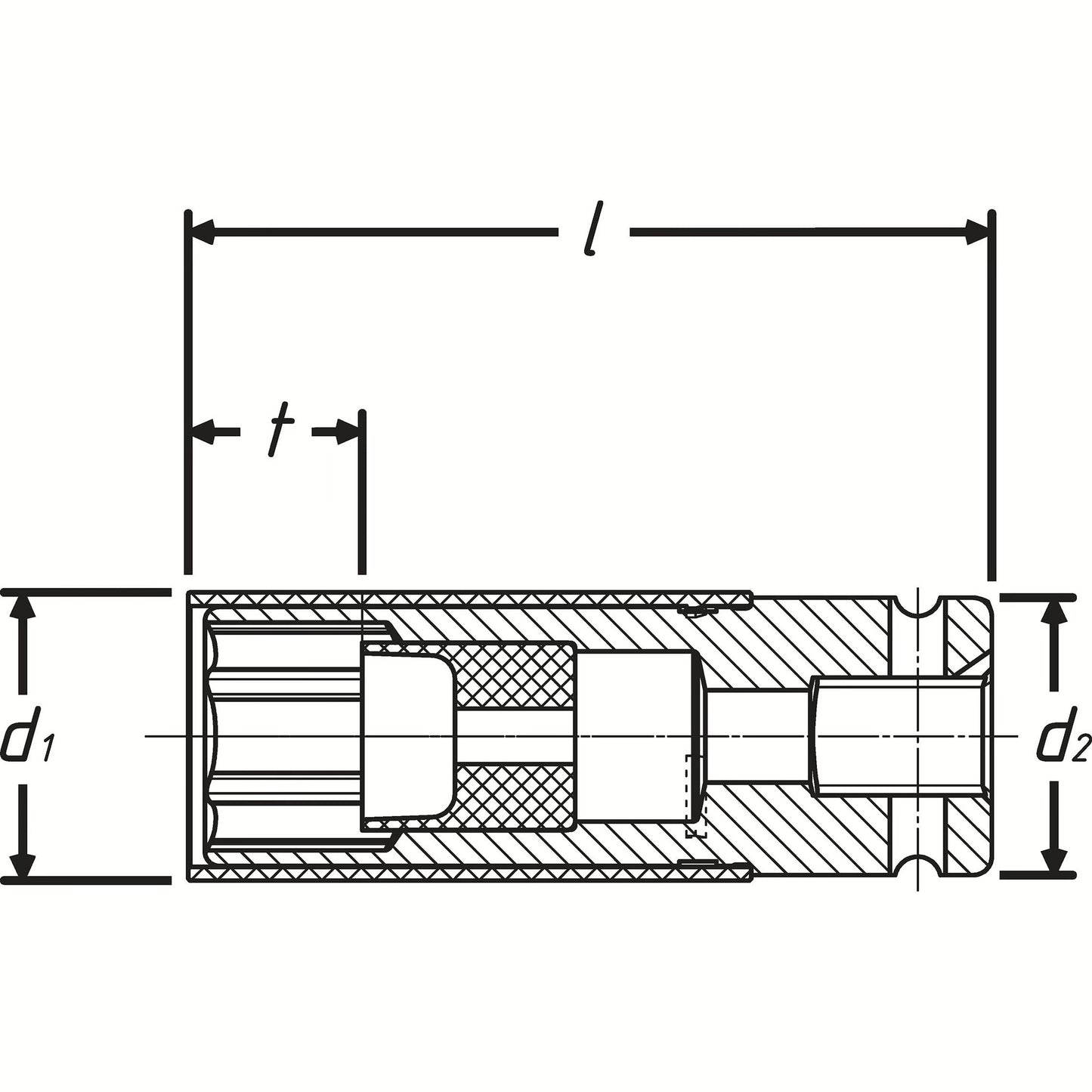 Hazet 903SLG-21 1⁄2″ Impact socket Outside hexagon traction profile 21 mm