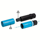 Hazet 903SLG6-17 1⁄2″ ∙ 24 mm outside hexagon Impact socket ∙ Outside hexagon traction profile ∙ 17 mm
