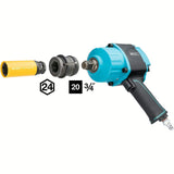 Hazet 903SLG6-19 1⁄2″ ∙ 24 mm outside hexagon Impact socket ∙ Outside hexagon traction profile ∙ 19 mm