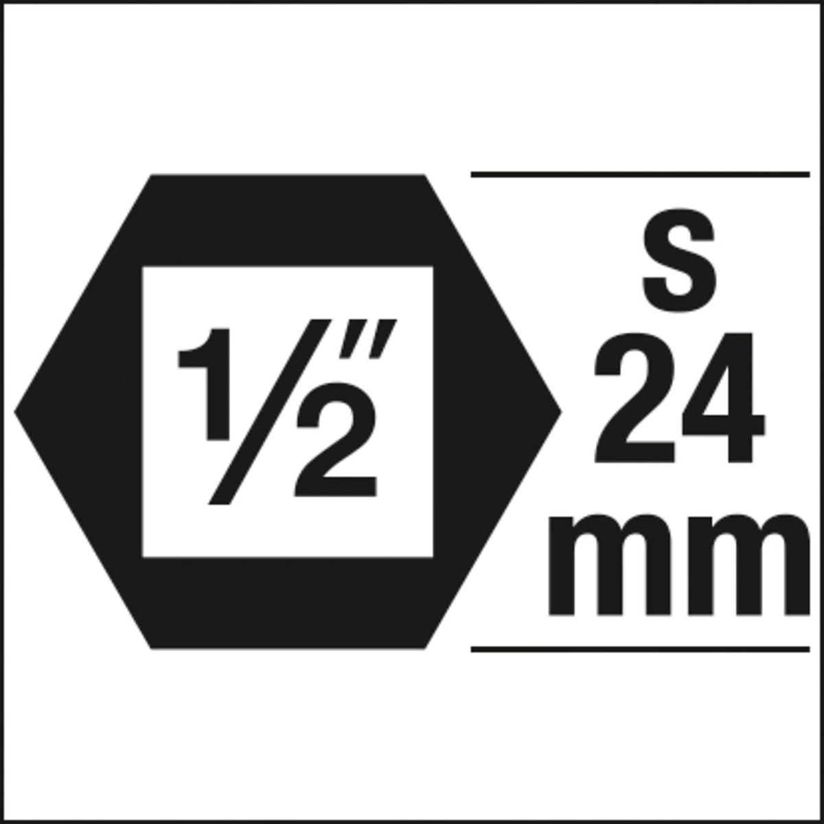 Hazet 903SLG6/5 1⁄2″ ∙ 24 mm outside hexagon Impact socket set ∙ Outer 6-point traction profile