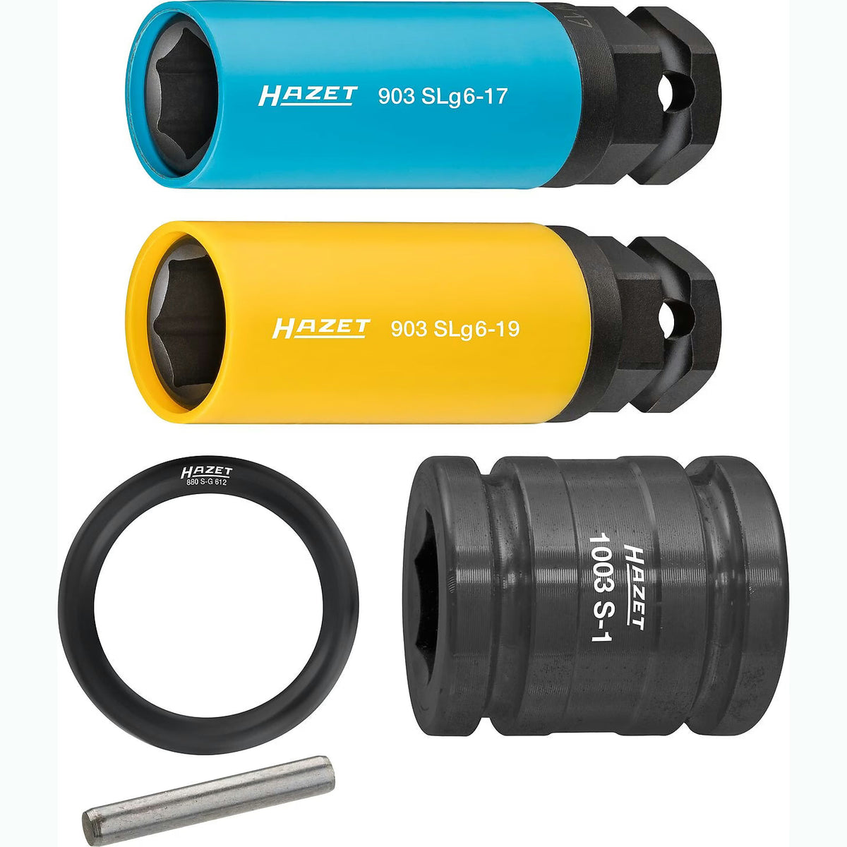 Hazet 903SLG6/5 1⁄2″ ∙ 24 mm outside hexagon Impact socket set ∙ Outer 6-point traction profile