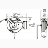 Hazet 9040OS-10 Hose reel ∙ open ∙ 20 m ∙ 10 mm inner ⌀