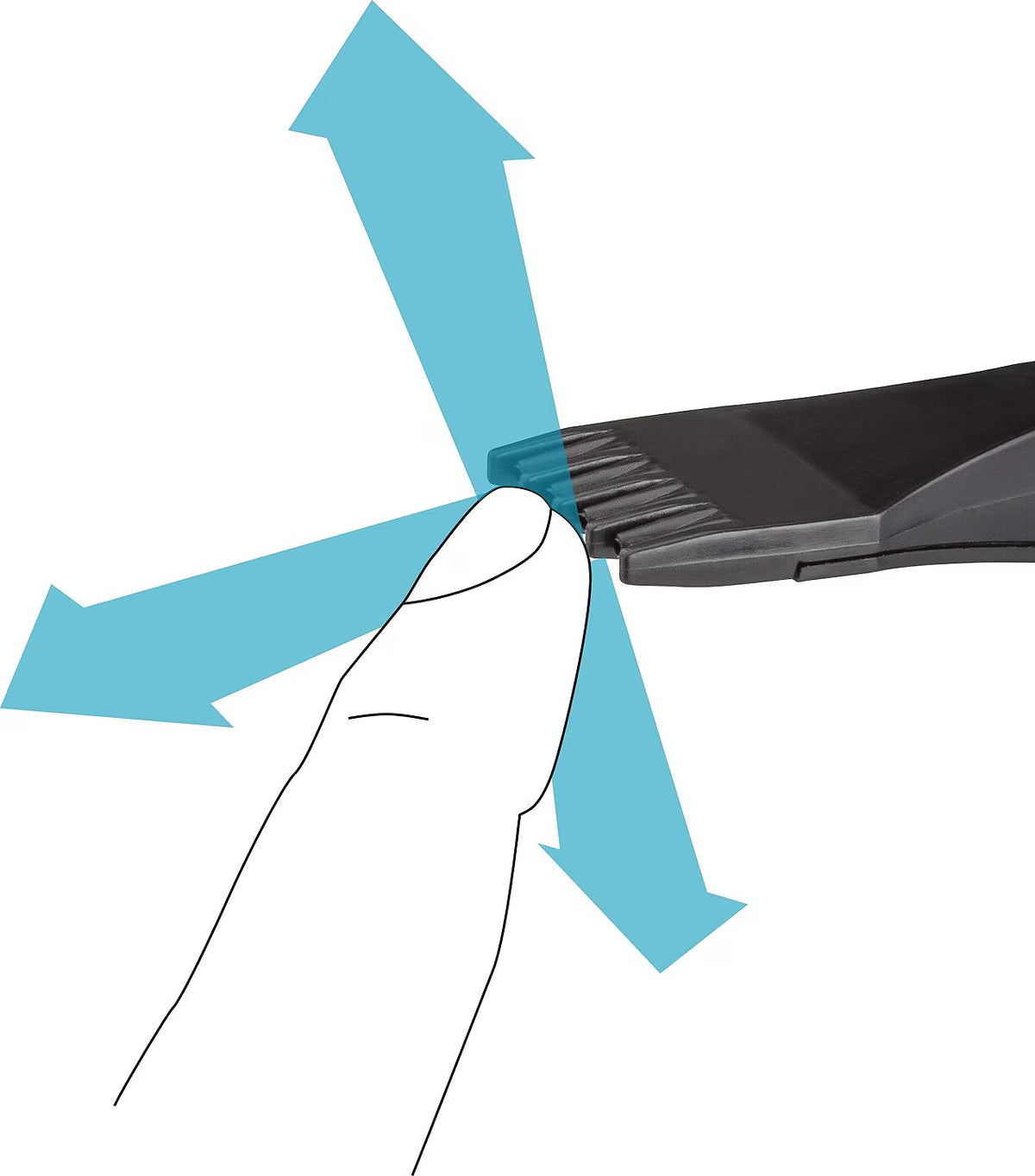 Hazet 9040P-5 Air blow gun ∙ quiet ∙ with wide flat nozzle