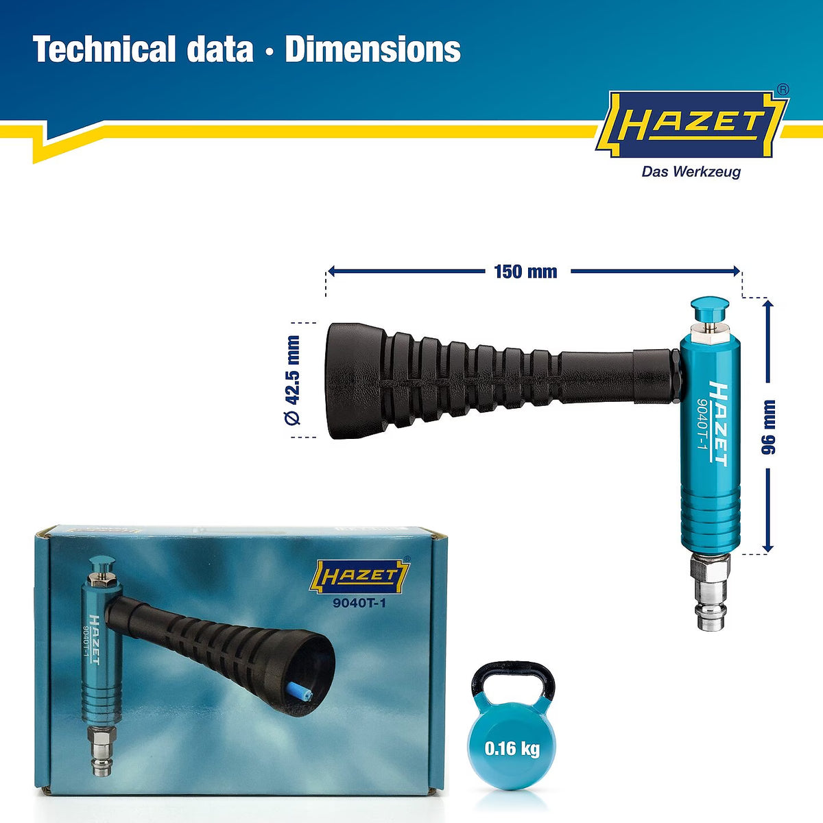 Hazet 9040T-1 Turbo air blow gun