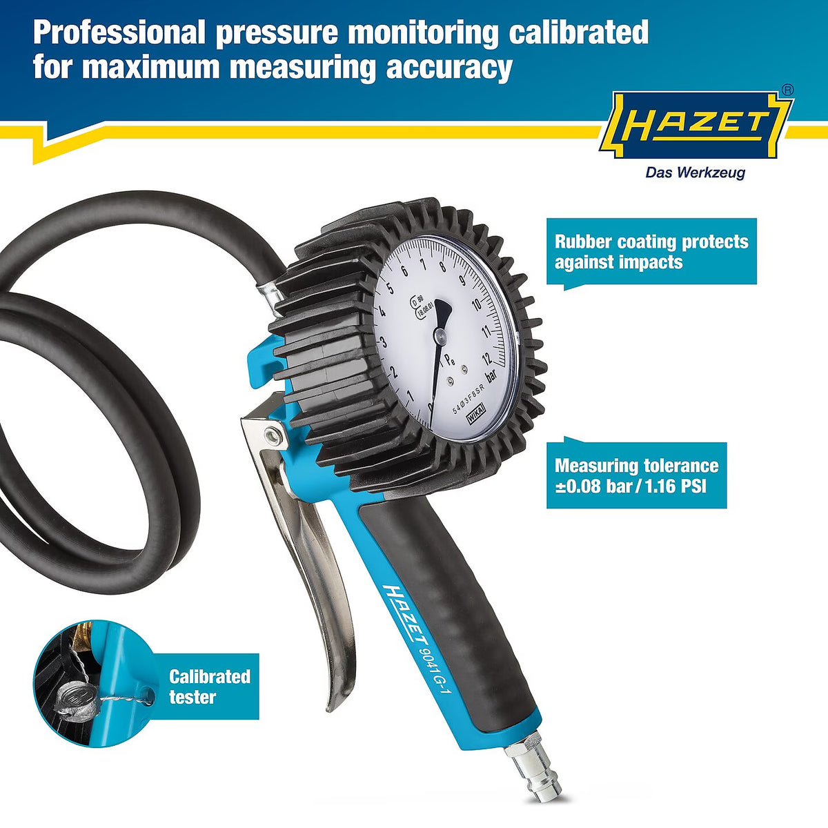 Hazet 9041G-1 Tyre inflator ∙ calibrated