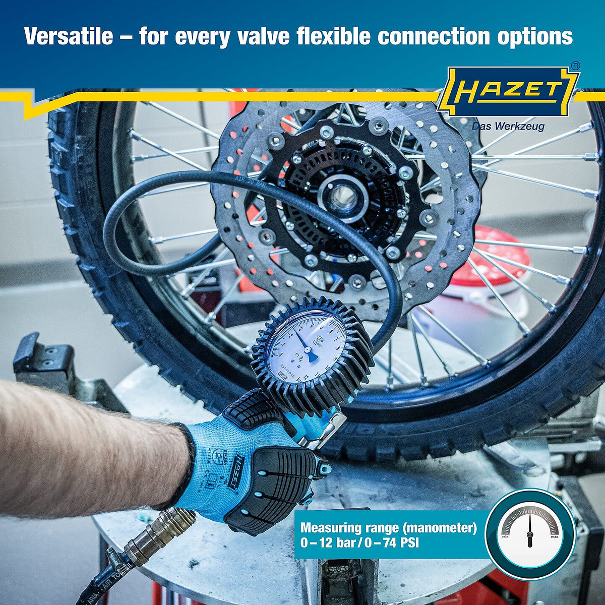 Hazet 9041G-1 Tyre inflator ∙ calibrated