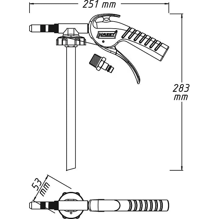 Hazet 9042P-4 Car body gun for underbody protection and cavity sealing