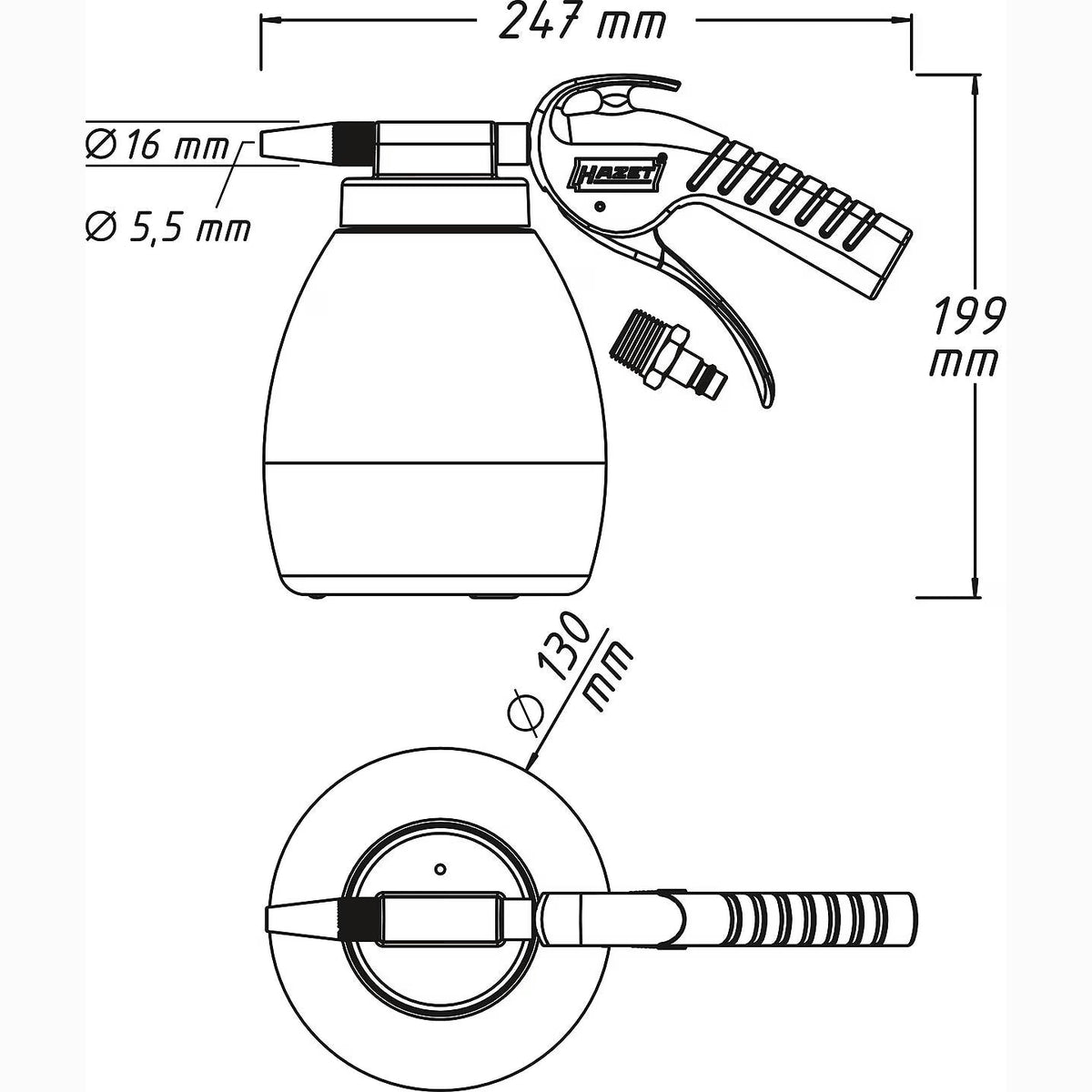Hazet 9045P-1 Soda spray gun
