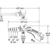 Hazet 9048P-2/3 Cooling system rinser ∙ wash-gun set