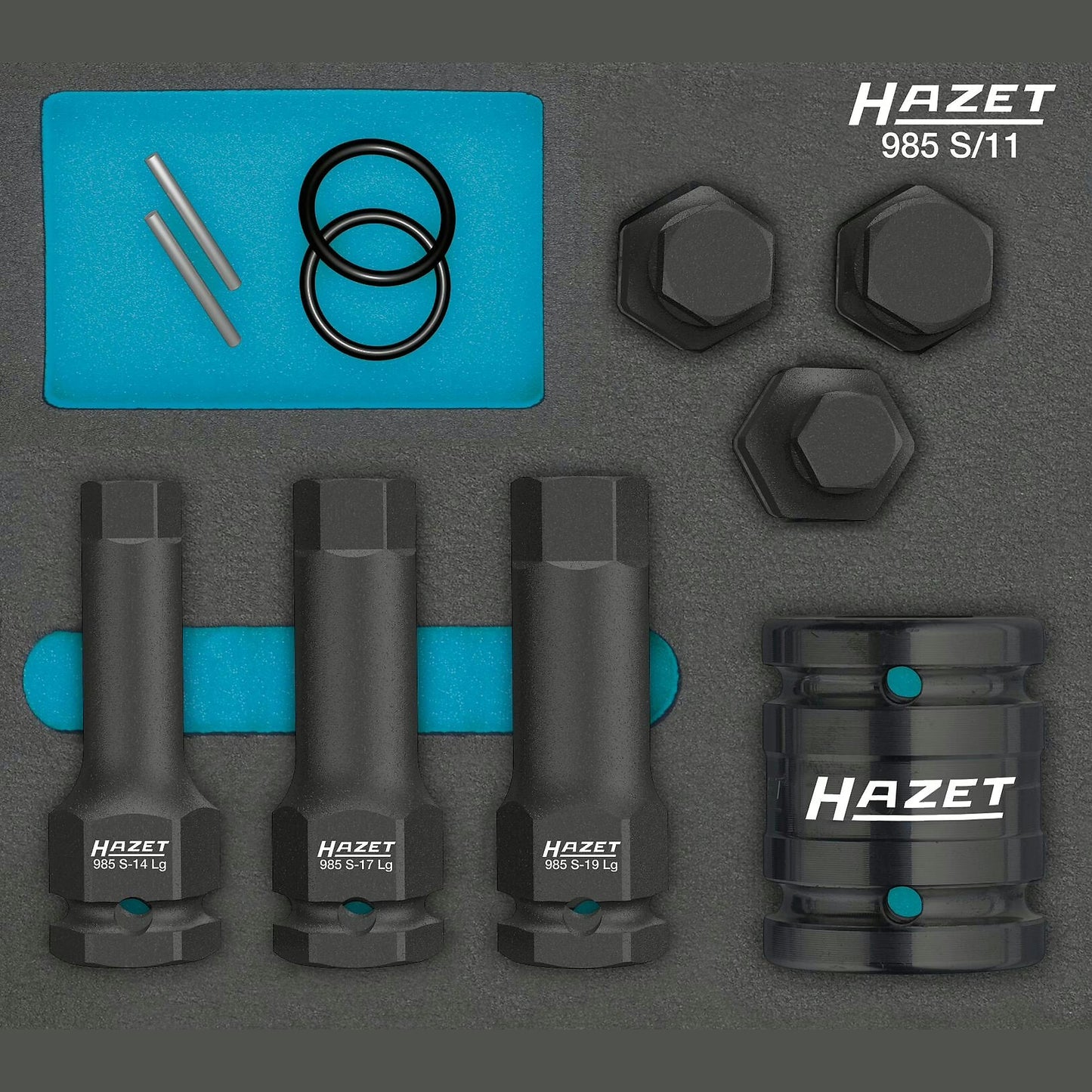 Hazet 985S/11 1⁄2″ ∙ 24 mm outside hexagon Impact screwdriver socket set ∙ Inside hexagon profile