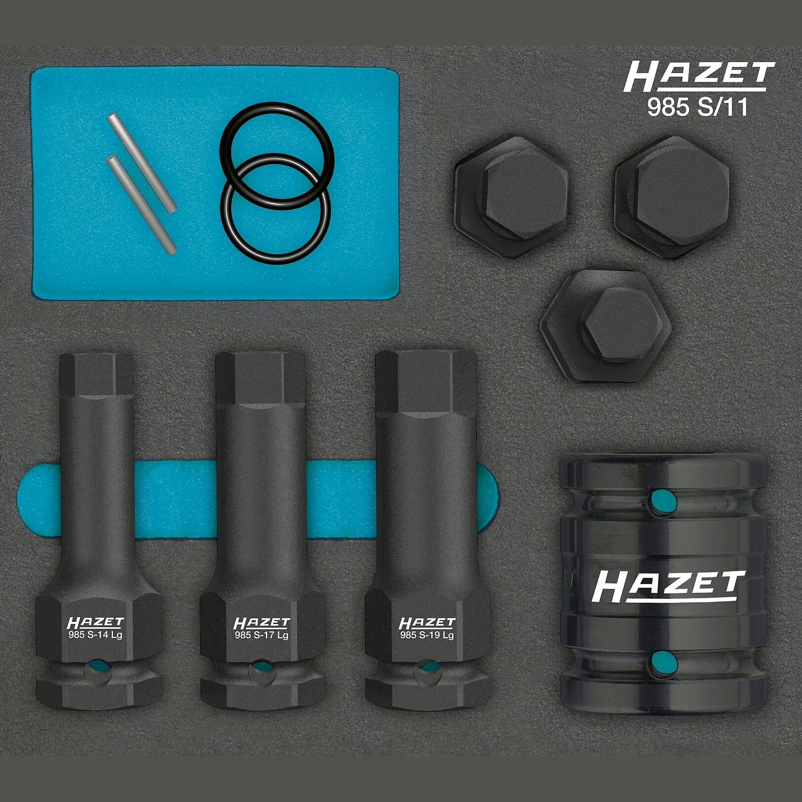 Hazet 985S/11 1⁄2″ ∙ 24 mm outside hexagon Impact screwdriver socket set ∙ Inside hexagon profile