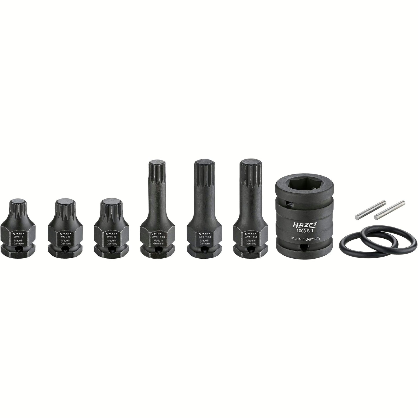 Hazet 990S/11 3⁄4″ ∙ 1⁄2″ ∙ 24 mm outside hexagon Impact screwdriver socket set ∙ Internal serration profile XZN