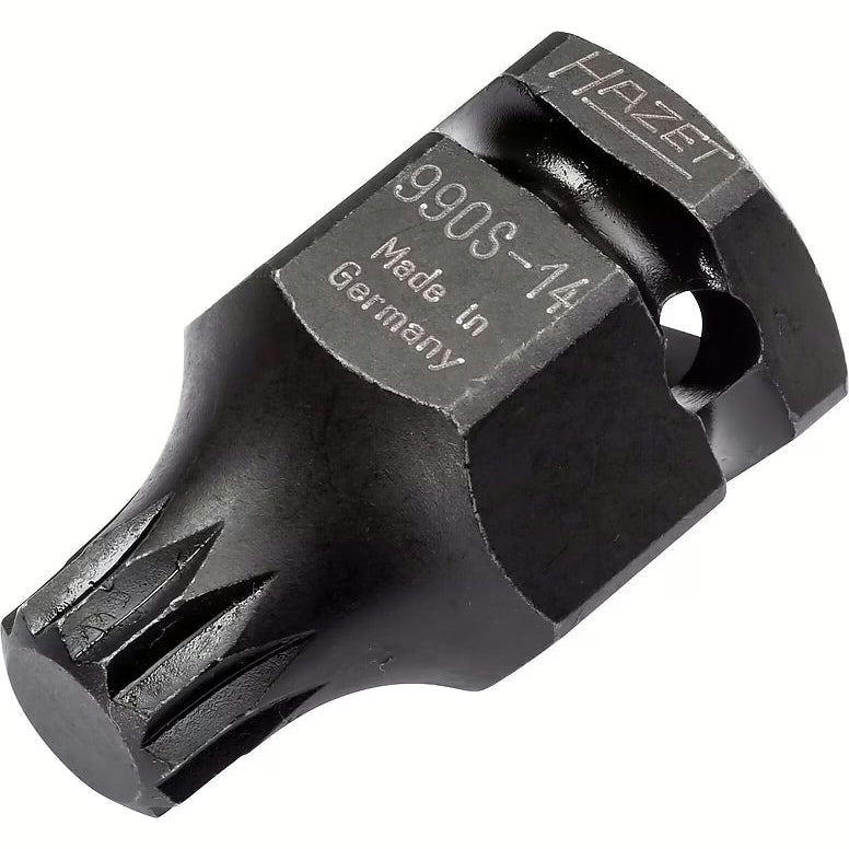 Hazet 990S-14 1⁄2″ ∙ 24 mm outside hexagon Impact screwdriver socket ∙ Internal serration profile XZN ∙ M14