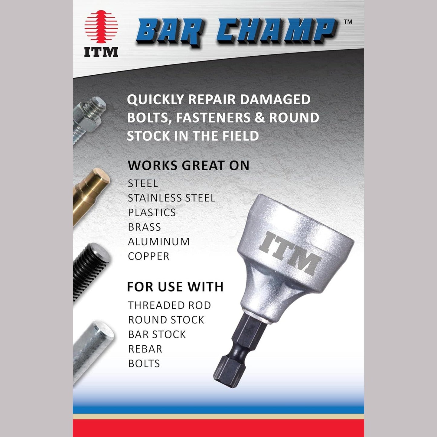 ITM BAR-01 Small 1/8 - 3/4 Inch M2 Steel Bar Champ Outer Reamer