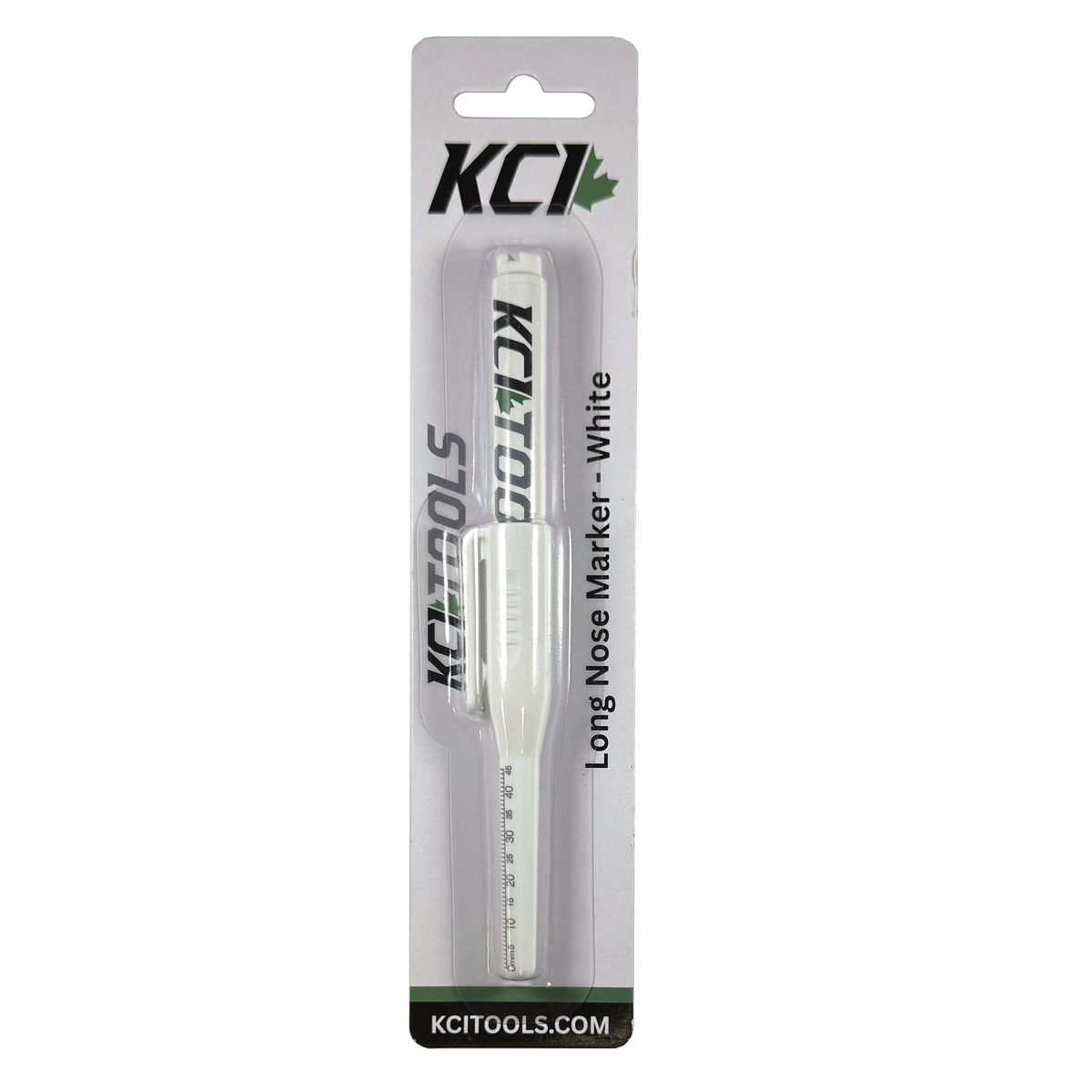KCI Tools 45mm Long Nib Deep Hole Marker Pen – White