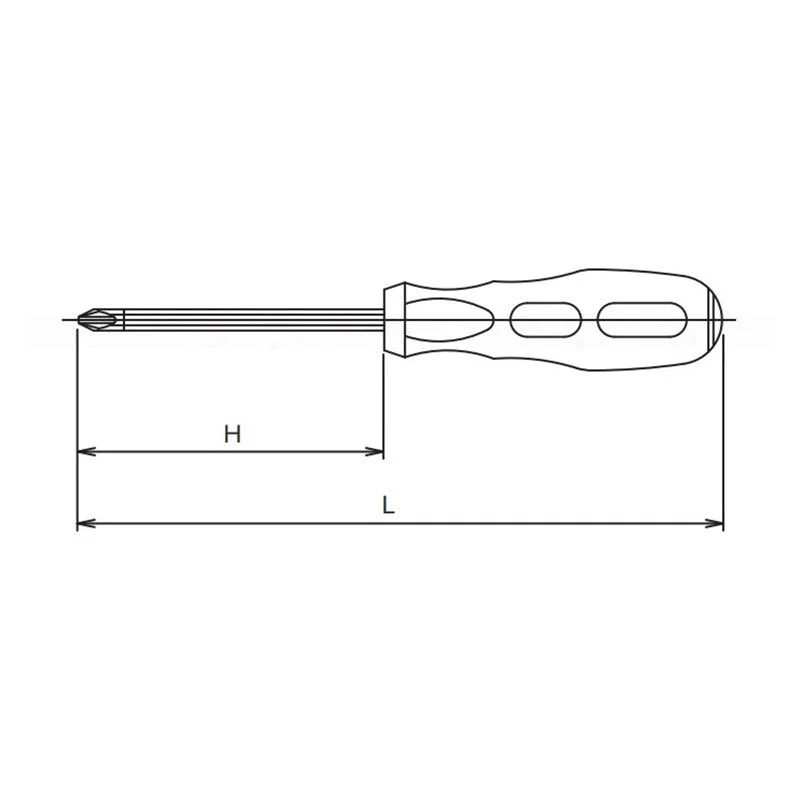Koken 166P-2 - Phillips JIS Blade Through type Screwdriver PH2 Length 210mm