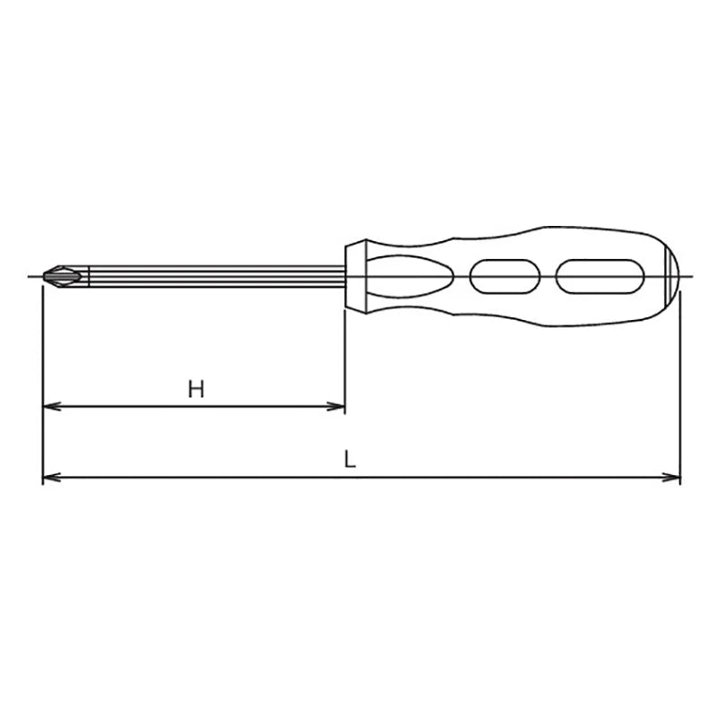 Koken 166P-3 - Phillips Blade Through type Screwdriver PH3 Length JIS