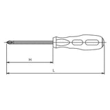 Koken 166P-3 - Phillips Blade Through type Screwdriver PH3 Length JIS