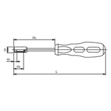 Koken 167M-4.5 - Socket Driver 4.5mm 6 point Length 225mm