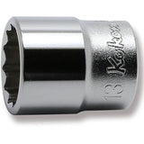 Koken 2405M-13 - 1/4 Sq. Dr. 12 Point chrome Socket 13mm