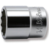 Koken 2405M-14 - 1/4 Sq. Dr. 12 Point chrome SAE Socket 14mm