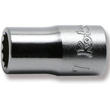 Koken 2405M-7 - 1/4 Sq. Dr. 12 Point chrome SAE Socket 7mm