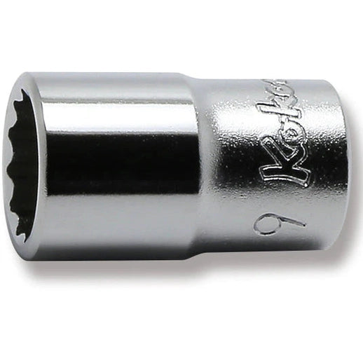 Koken 2405M-9 - 1/4 Sq. Dr. 12 Point Chrome SAE Socket 9mm