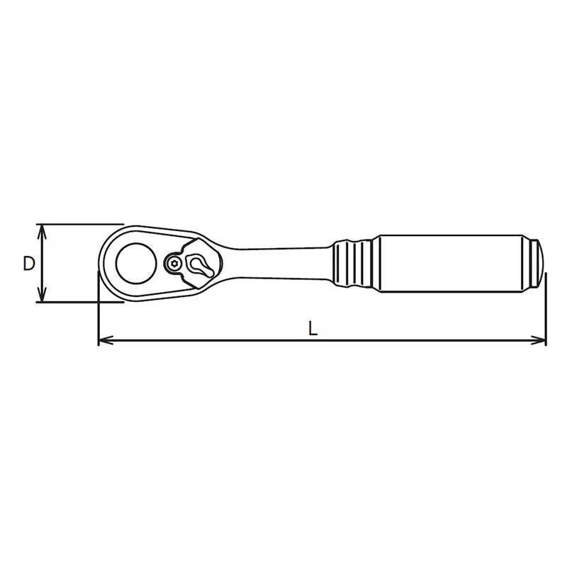 Koken 2725Z - 1/4" Sq Drive Ratchet Handle 72 teeth 114mm Length Z-series