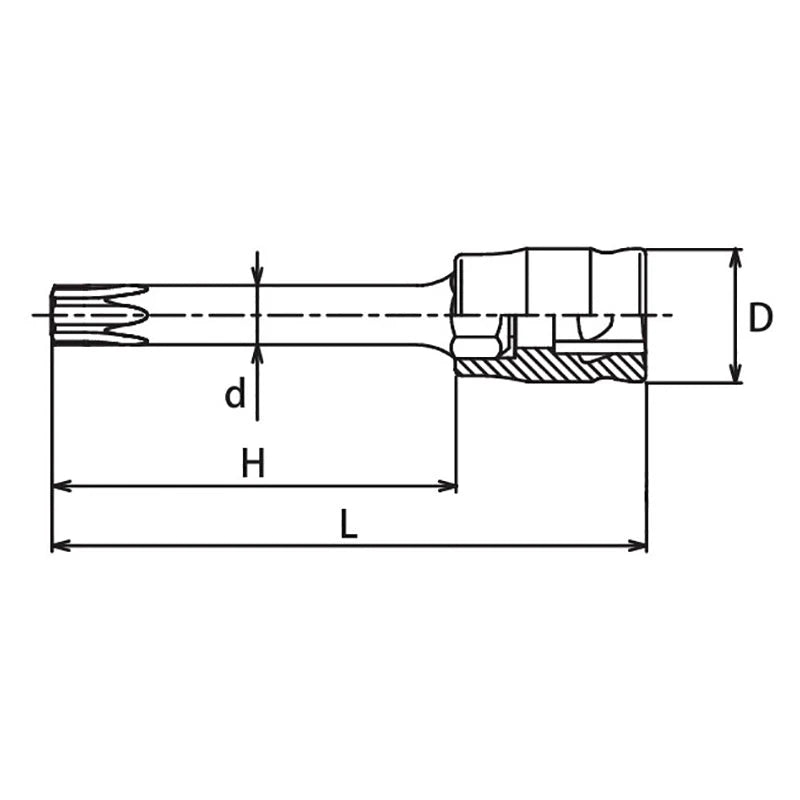 Koken 3025Z.50-T20 - 3/8 Sq. Dr. Z-Series TORX T20 Bit Socket Length 50mm