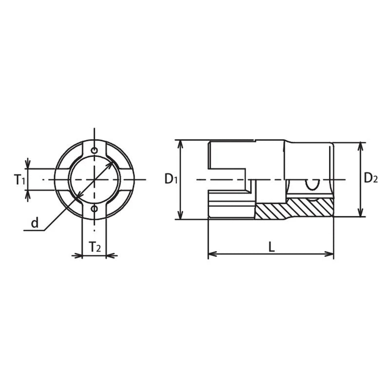 Koken 3119-3X5 - 3/8 Sq. Dr. Wing Bolt Socket Length 30mm