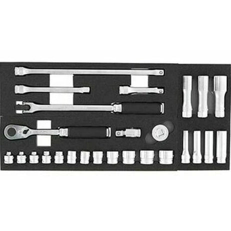 Koken 3285Z - Z-Series 3/8" Sq.Dr. Socket Set w/ 72 Tooth Ratchet, 26 pcs.