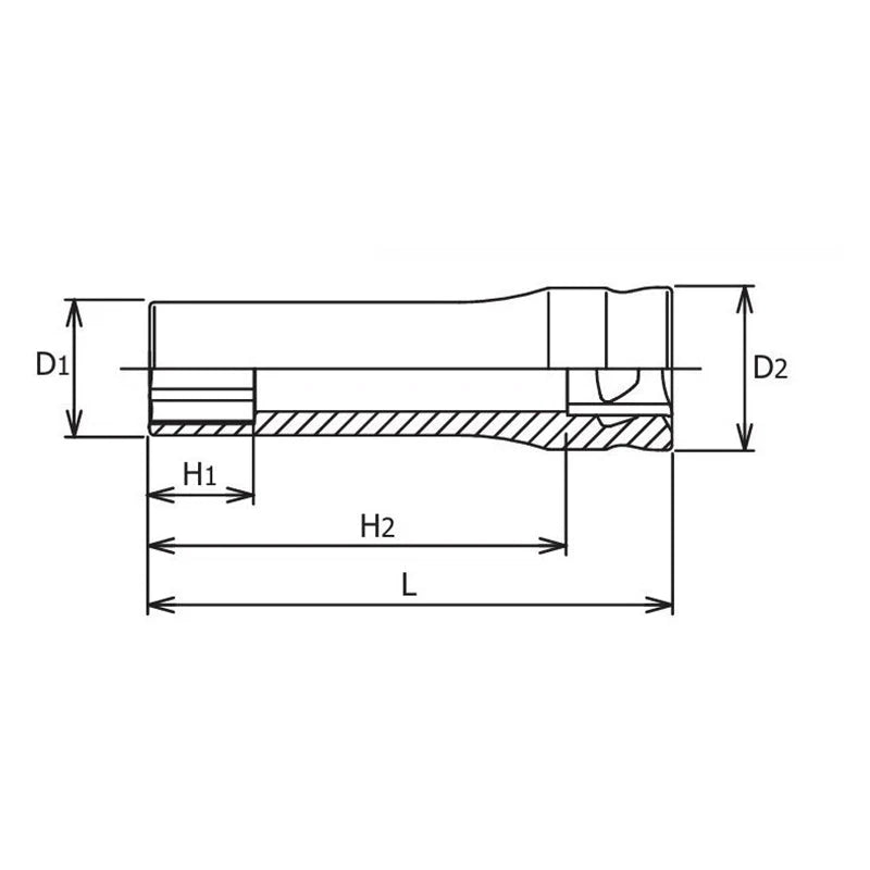 Koken 3300MZ-10 - 3/8 Sq. Dr. Z-series 6 point Metric Chrome Socket in 10mm