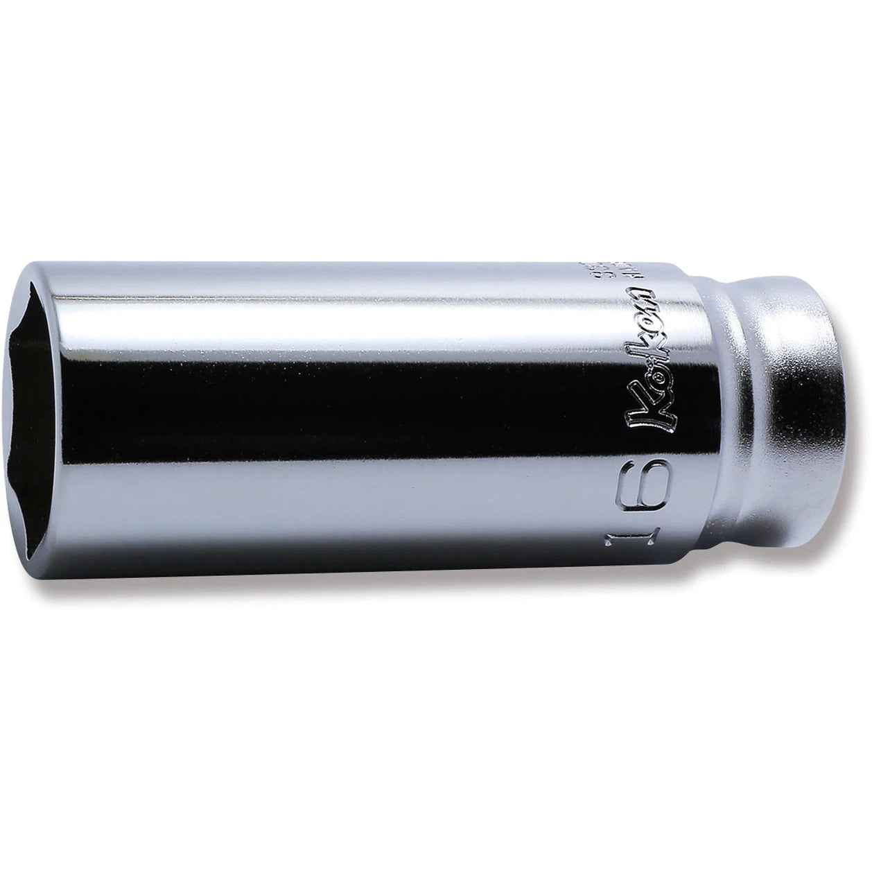 Koken 3300MZ-16 - 3/8 Sq. Dr. Z-series 6 point Metric Chrome Socket in 16mm