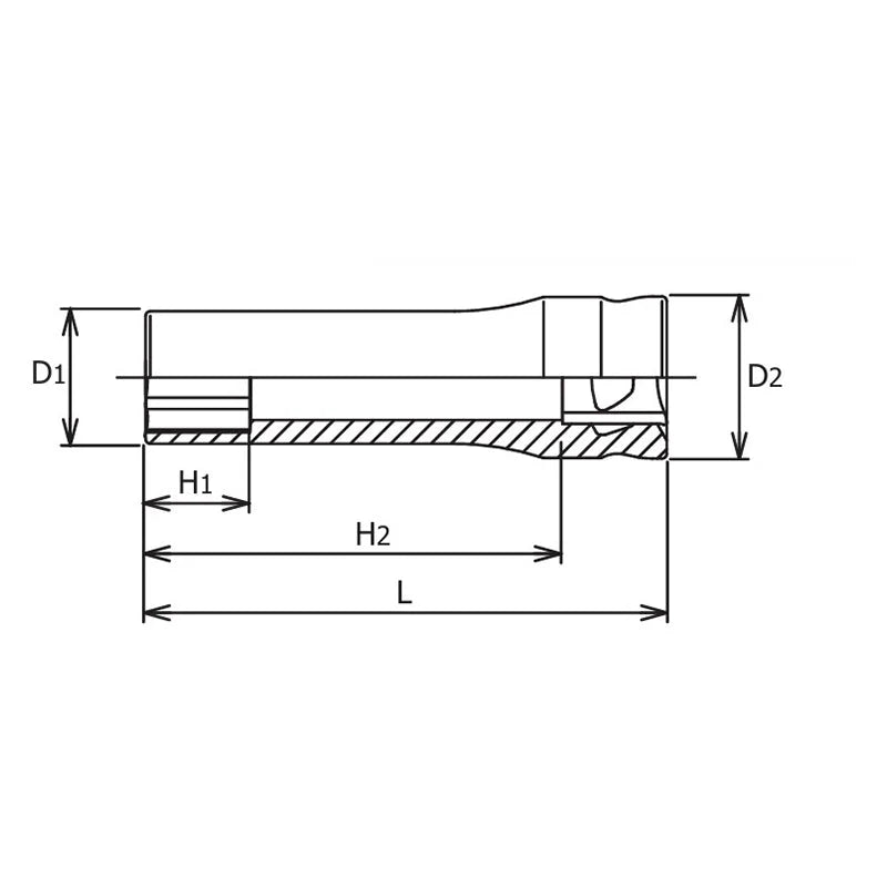Koken 3300MZ-7 - 3/8 Sq. Dr. Z-series 6 point Metric Chrome Socket in 7mm