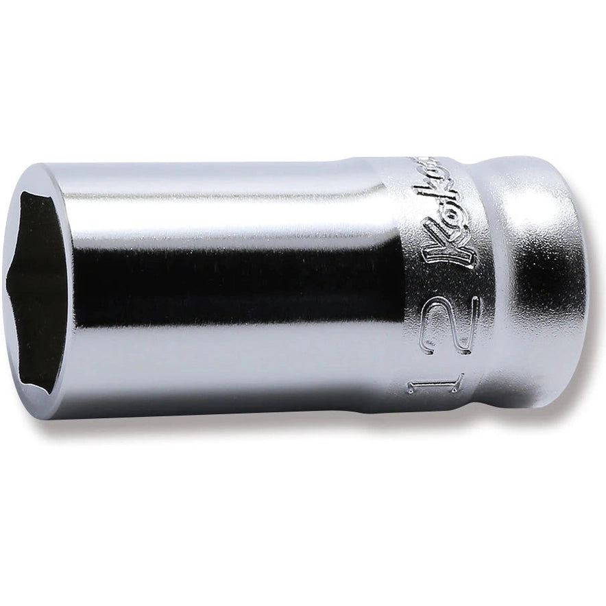 Koken 3300XZ-12 - 3/8 Sq. Dr. Z-series Metric Semi-Deep 6 point Chrome Socket - 12mm