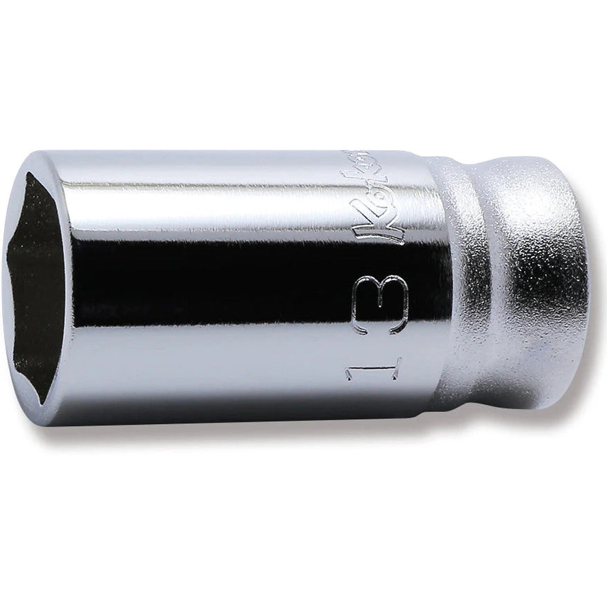 Koken 3300XZ-13 - 3/8 Sq. Dr. Z-series Metric Semi-Deep 6 point Chrome Socket - 13mm