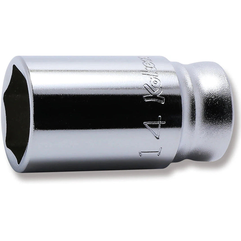 Koken 3300XZ-14 - 3/8 Sq. Dr. Z-series Metric Semi-Deep 6 point Chrome Socket - 14mm