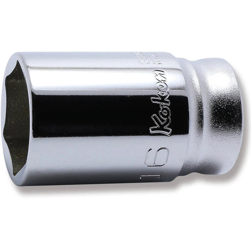 Koken 3300XZ-16 - 3/8 Sq. Dr. Z-series Metric Semi-Deep 6 point Chrome Socket - 16mm
