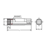 Koken 3305P-16 - 3/8 Sq. Dr. 12-Point Magnetic Spark Plug Socket 16mm
