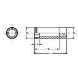 Koken 3350M-10 - 3/8 Sq. Dr. Deep NUT GRIP Socket - 10mm