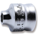Koken 3400MZ-5.5 - 3/8 Sq. Dr. 6-Point Z-Series Metric Chrome Socket in 5.5mm