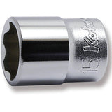 Koken 3410M-15 - 3/8 Sq. Dr. Socket 15mm Surface Length 28mm