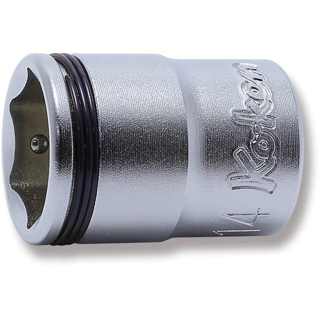 Koken 3450M-14 - 3/8 Sq. Dr. Socket 14mm Nut Grip Length 27mm