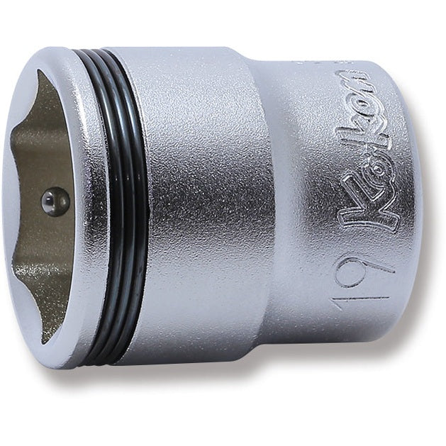 Koken 3450M-19 - 3/8 Sq. Dr. Socket 19mm Nut Grip Length 29mm