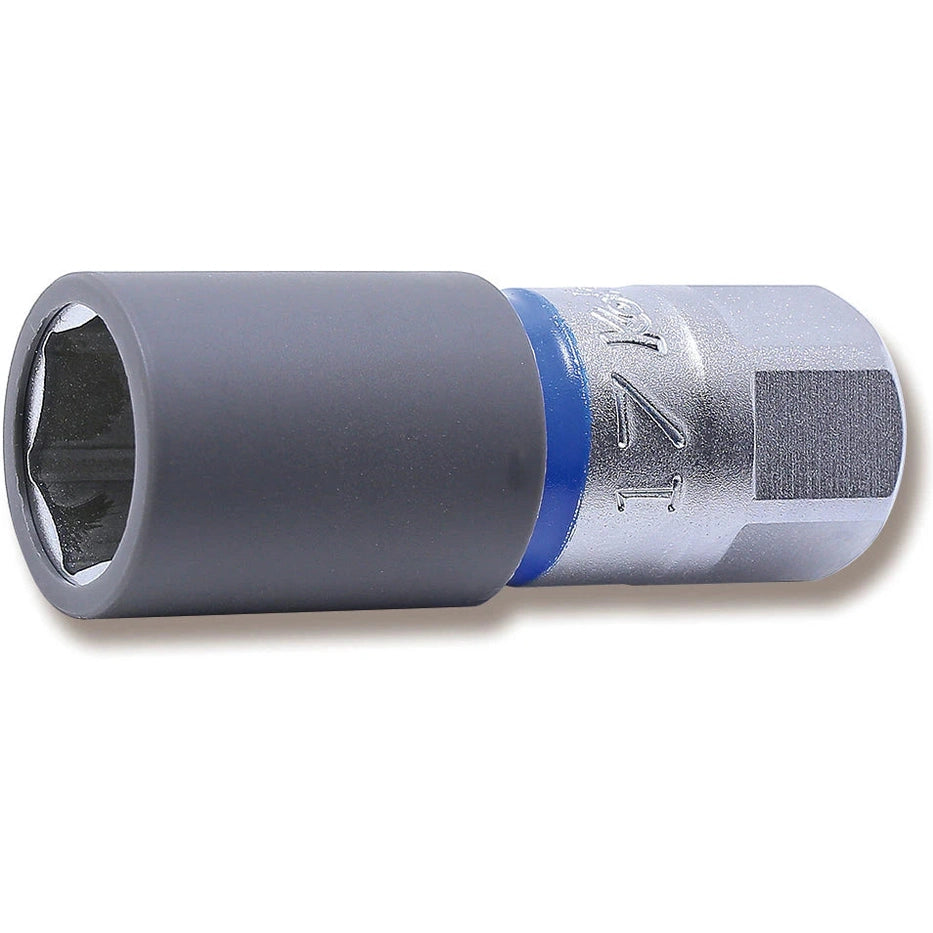 Koken 4300PMZ.65-17 - 1/2 Sq. Dr. Wheel Nut Socket 17mm Extra Thin walled Length 65mm Color coded Protector